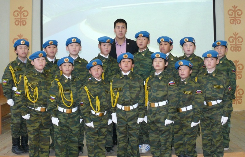 11.Кадетский класс (2013) и руководитель клуба 2012-2017 гг. Командир Павлов Айтал